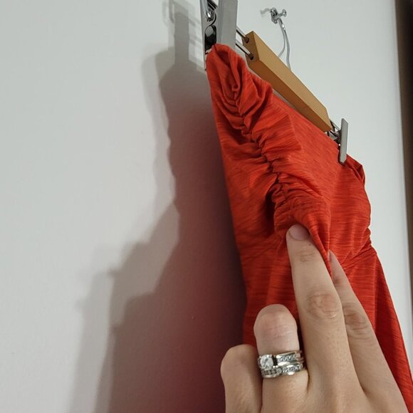 Women's Orange Space Dye Ruched Side Athletic Skirt Size M - Picture 7 of 9